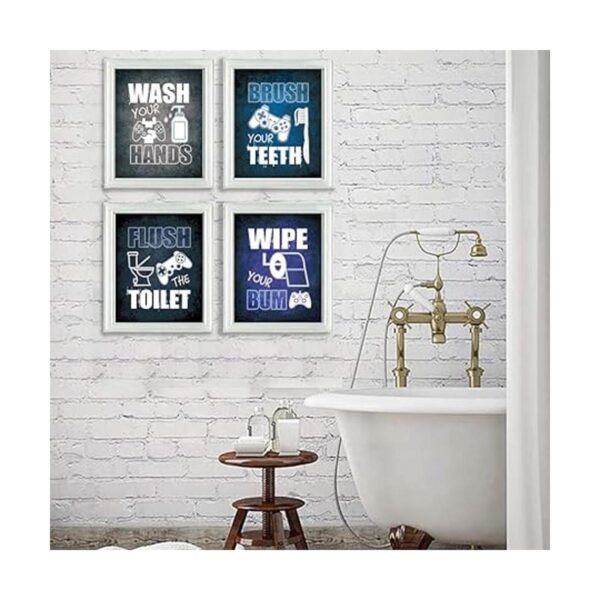Cool Gamer Impresión artística para decoración de baño