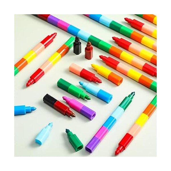 36 lápices de arcoíris apilables para niños crayones_4