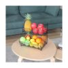 Cesta de frutas y verduras de 2 niveles para