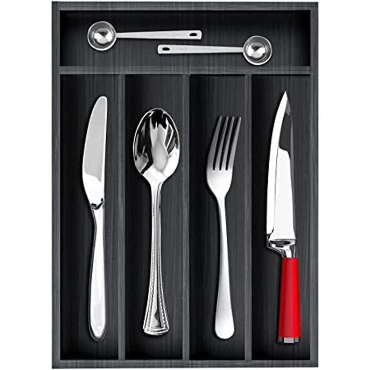 Organizador de cajones de utensilios de cocina bandeja de