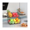 Cesta de frutas y verduras de 2 niveles para