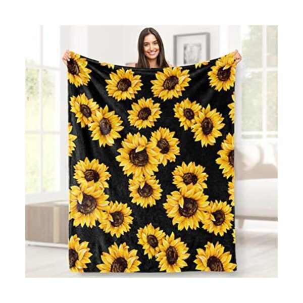 Manta de regalo de girasol para mujer manta de girasol de_1
