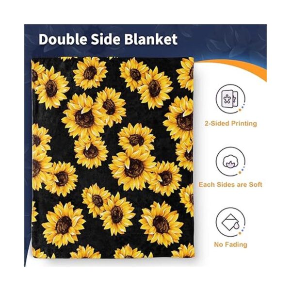 Manta de regalo de girasol para mujer manta de girasol de_3