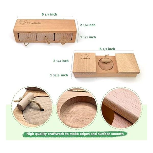 Dewonch Small Animals Hide Treats Foraging Puzzle Toys_5
