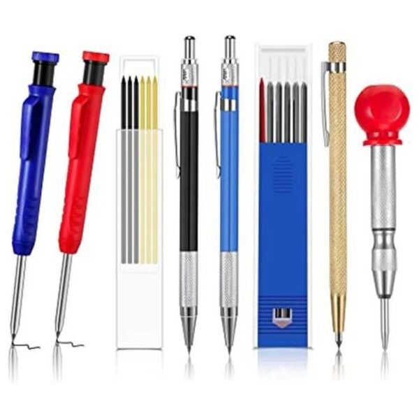 Kit de marcado de 8 piezas de carpintero incluye 4 lápices