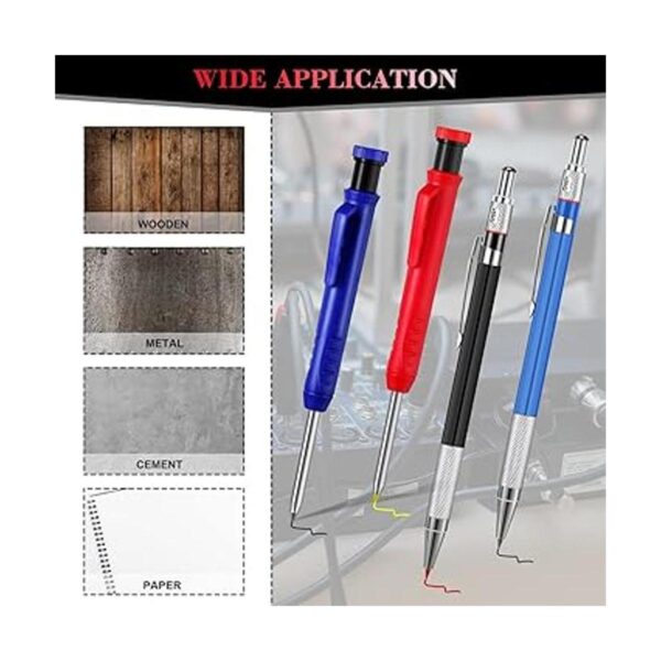 Kit de marcado de 8 piezas de carpintero incluye 4 lápices