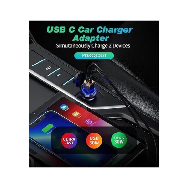 KEWIG Cargador USB C para automóvil 60 W5 A súper mini