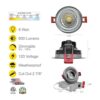 NUWATT Downlight empotrable de cardán LED de 3 pulgadas_2