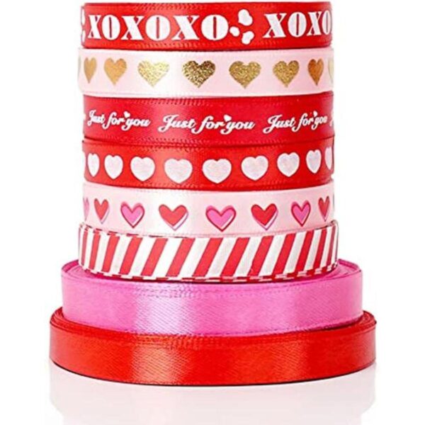 Cinta de San Valentín de 110 yardas decoración del día de