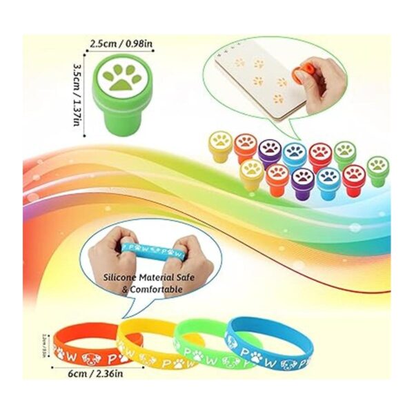Juego de 134 recuerdos de fiesta de pata de perro pulsera