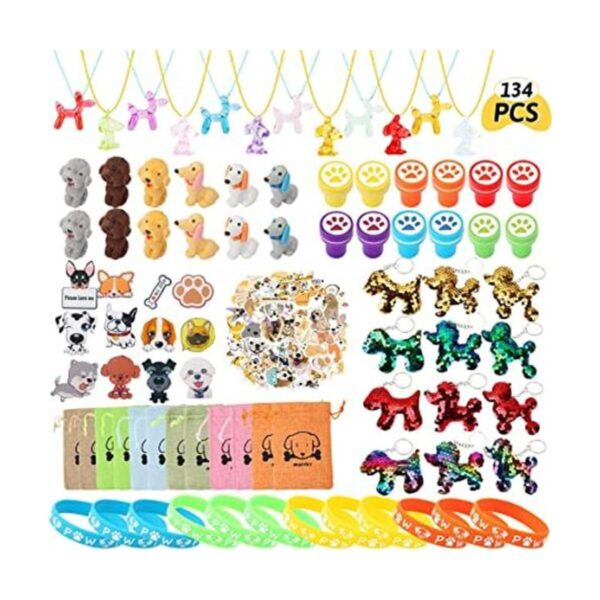 Juego de 134 recuerdos de fiesta de pata de perro pulsera