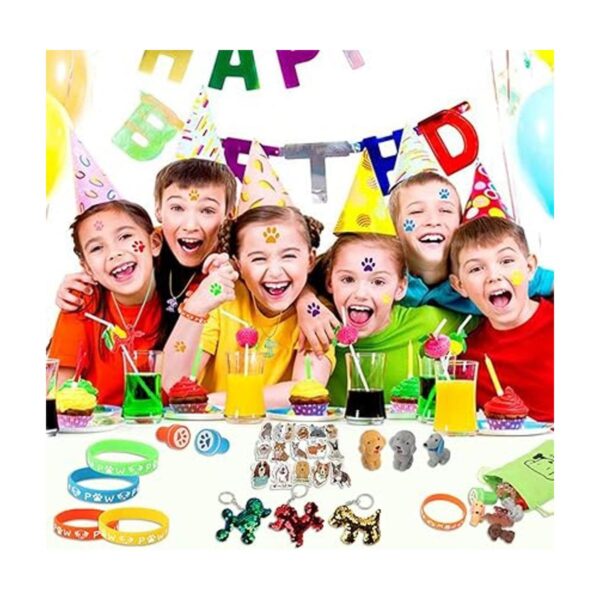 Juego de 134 recuerdos de fiesta de pata de perro pulsera