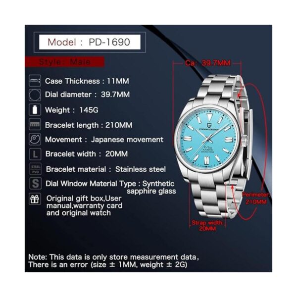 Pagani Design Reloj de pulsera de mecanismo automático_3