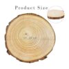 FSWCCK Paquete de 4 rebanadas de madera grandes sin