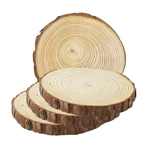 FSWCCK Paquete de 4 rebanadas de madera grandes sin