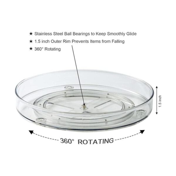 Large Lazy Susan Rotating Turntable Organizer for