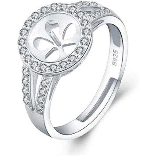 LGSY Anillo redondo de plata de ley 925 con circonita_1