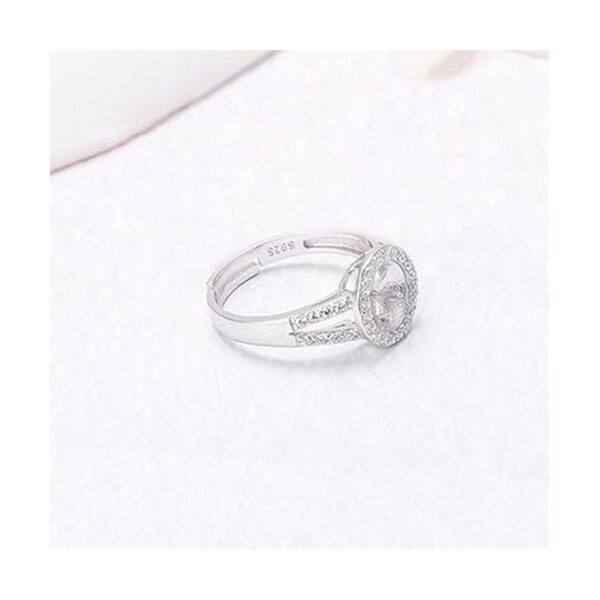 LGSY Anillo redondo de plata de ley 925 con circonita_3