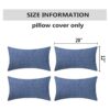 Home Brilliant Juego de 4 fundas de almohada decorativas