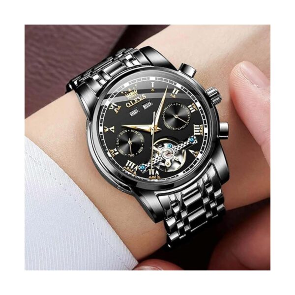 OLEVS Reloj automático Tourbillon mecánico automático de_3