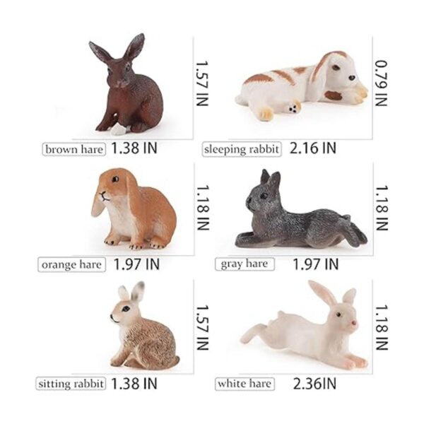 Mini figuras de conejito para decoración de tartas de_6