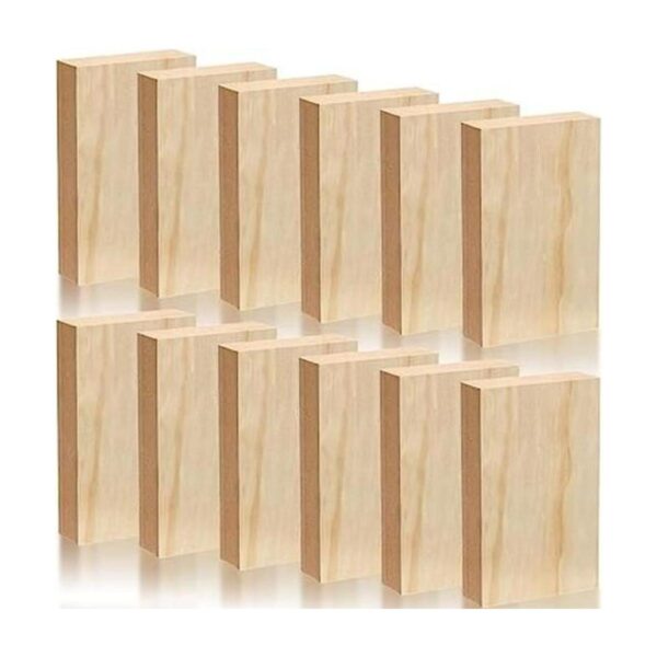 DEAYOU Paquete de 12 tableros de madera MDF sin acabar_1