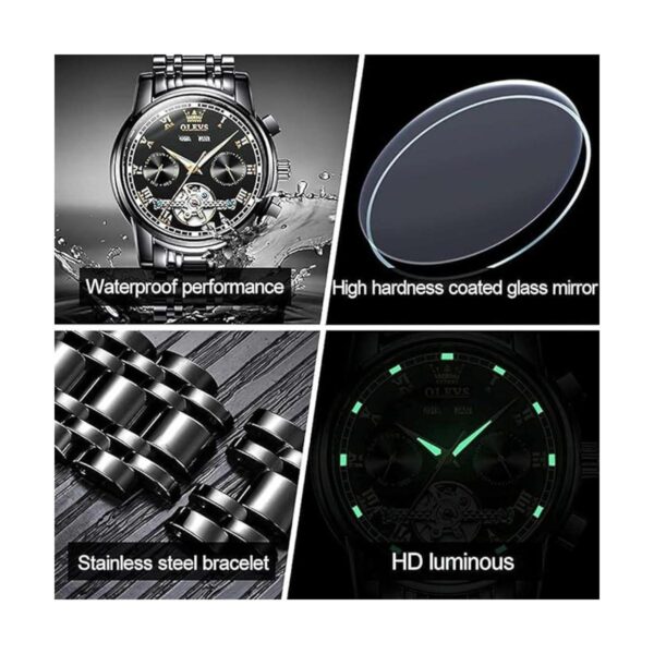 OLEVS Reloj automático Tourbillon mecánico automático de_5