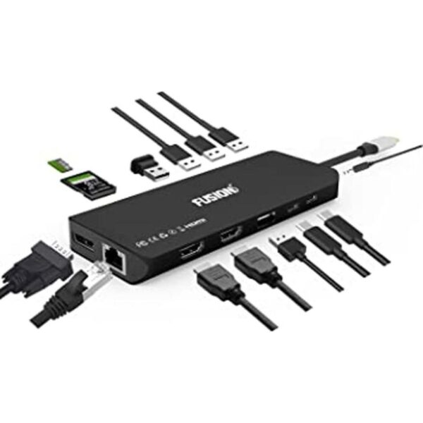 Estación de acoplamiento para laptop USB C 14 en 1_1