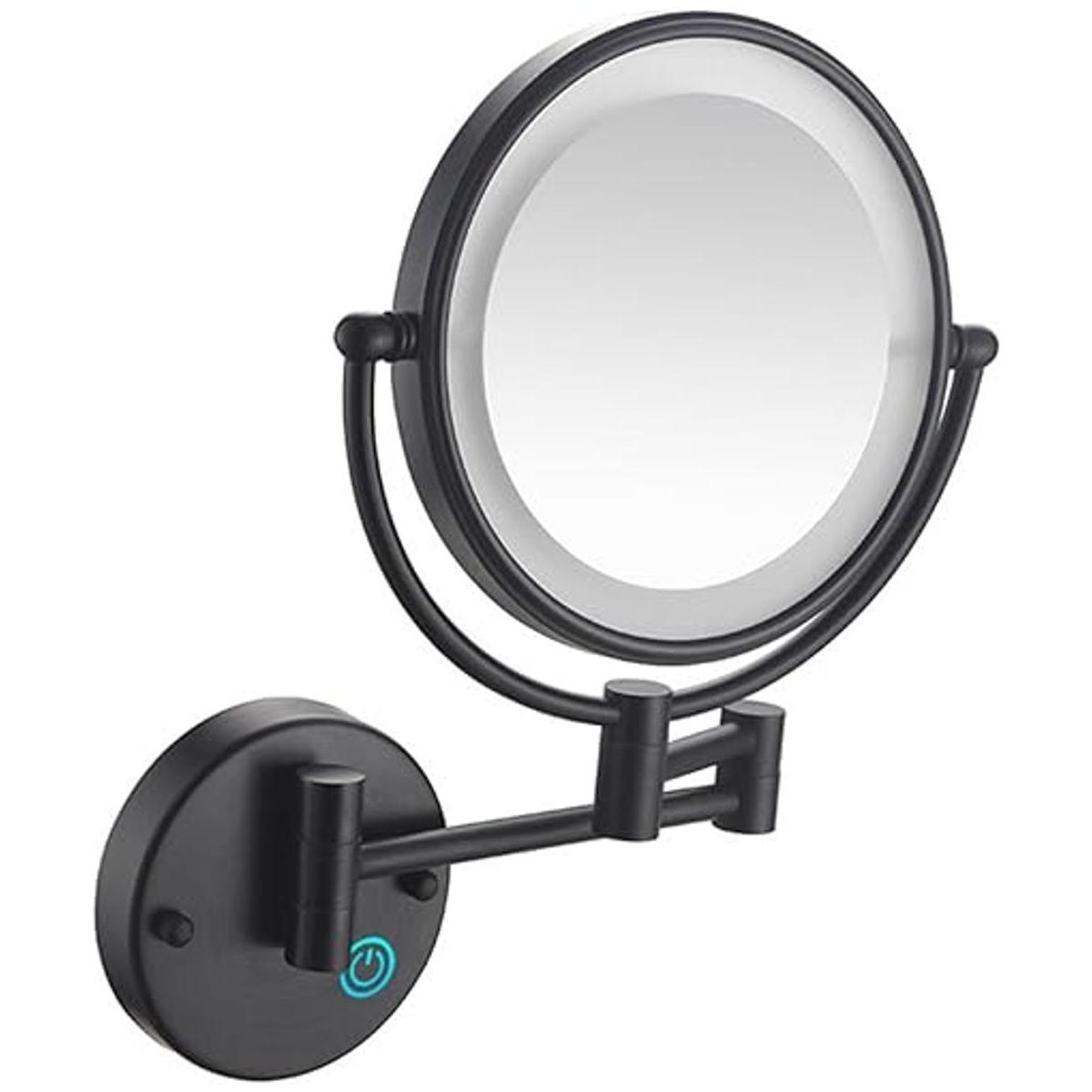JMFHCD Espejo de maquillaje LED con luces y aumento de 10