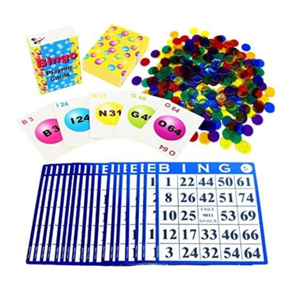 MR CHIPS Juego de bingo con tarjetas de bingo y fichas 18_1