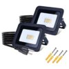 Miwat Paquete de 2 luces LED de 20 W con cable de 5 pies_1