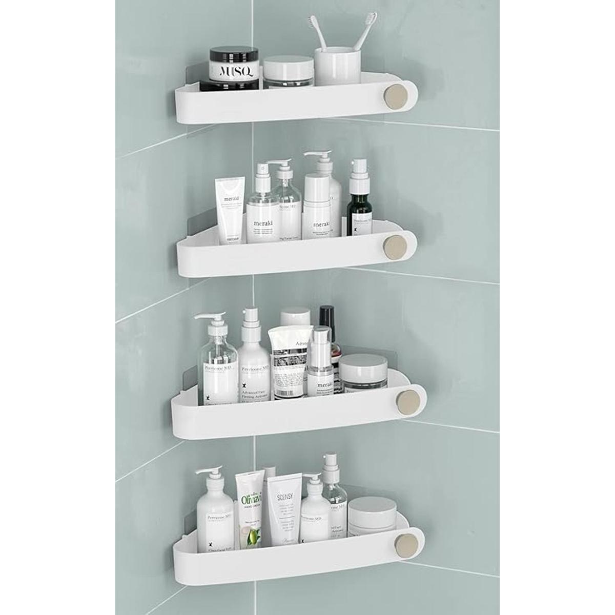 Esquina de estante de ducha organizador de baño
