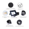 Miwat Paquete de 2 luces LED de 20 W con cable de 5 pies_3
