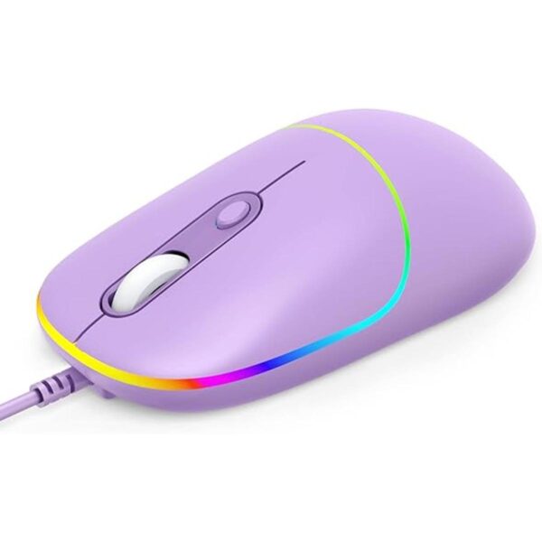 Mouse con cable mouse USB retroiluminado ultra silencioso_1