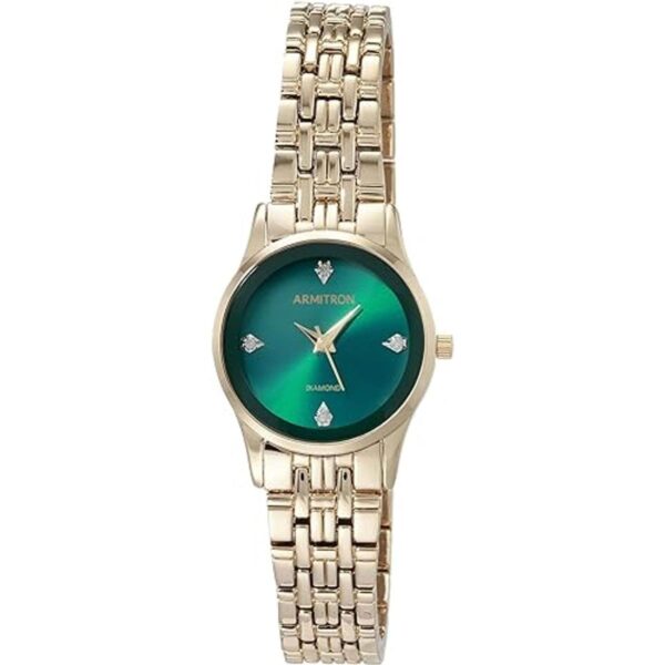 Armitron Reloj de pulsera acentuado con cristal genuino_1