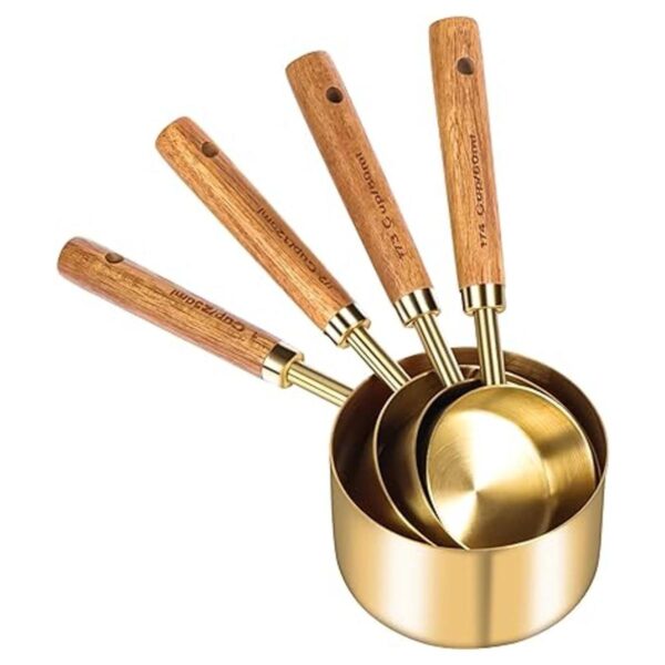 GuDoQi Juego de 8 tazas y cucharas medidoras mango de_2