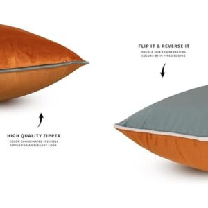 Juego de 4 fundas de almohada a cuadros de 18 x 18