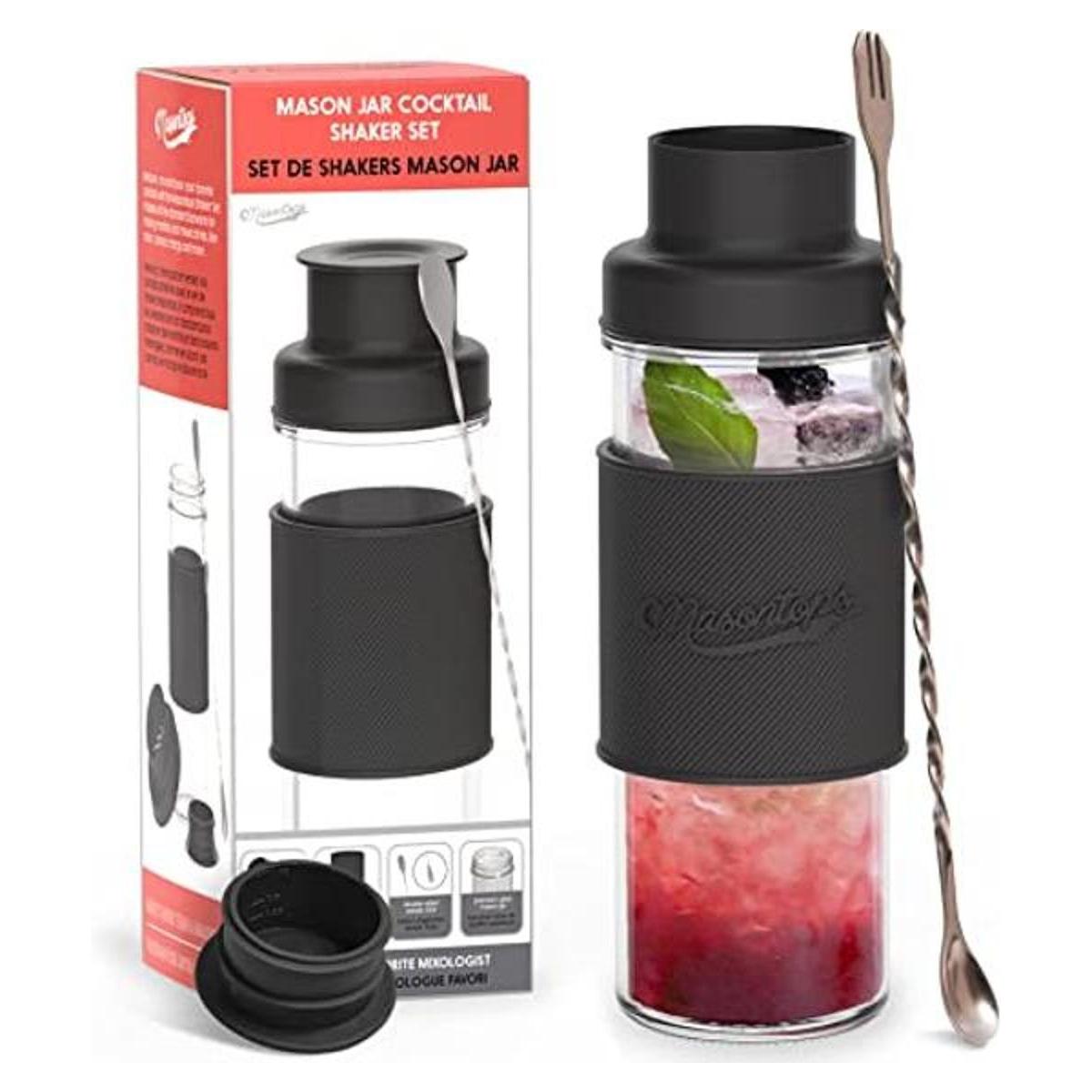 Masontops Juego de coctelera Coctelera de vidrio para