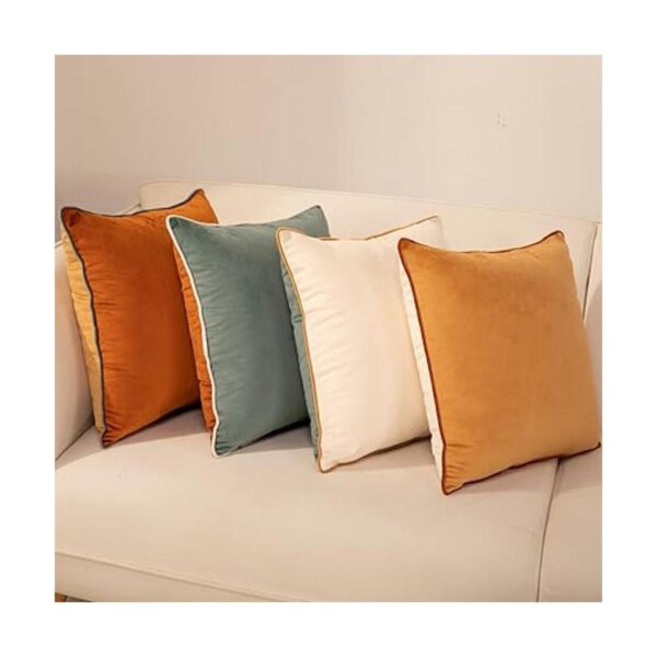 Juego de 4 fundas de almohada a cuadros de 18 x 18