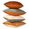 Juego de 4 fundas de almohada a cuadros de 18 x 18