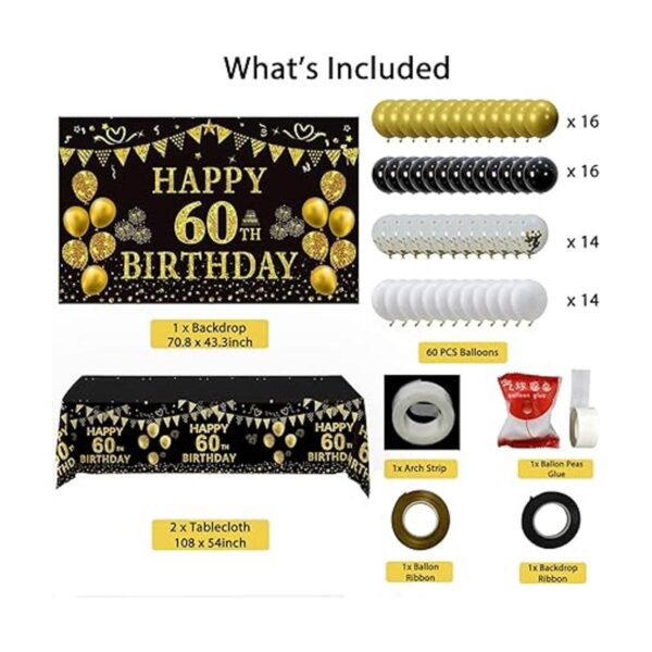 Trgowaul Decoraciones de cumpleaños n. 60 para hombres y_2