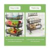 Cesta de frutas de 6 niveles para cocina carrito de
