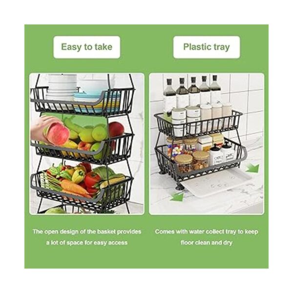 Cesta de frutas de 6 niveles para cocina carrito de