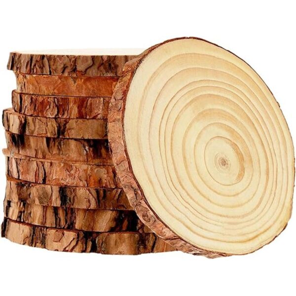 MUKCHAP 10 piezas de rebanadas de madera de pino natural_1