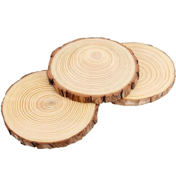 MUKCHAP 10 piezas de rebanadas de madera de pino natural_6