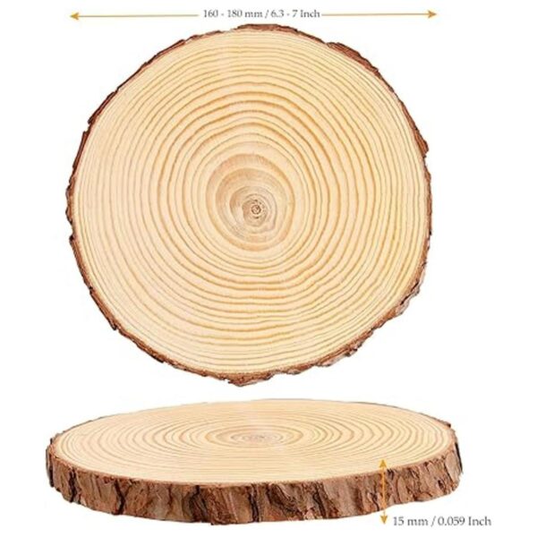 MUKCHAP 10 piezas de rebanadas de madera de pino natural_2