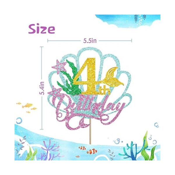 Decoración para tarta de sirena con cuatro pasteles_2