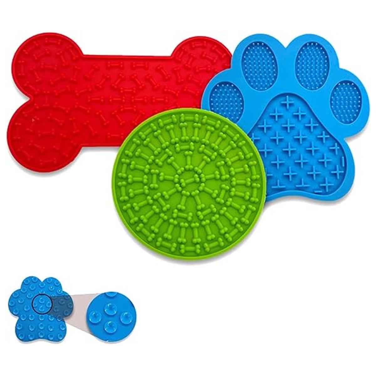 ECOUR Tapete para lamer para perros y gatos paquete de 3
