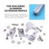 Glarks El juego de 216 conectores de perfil de aluminio de
