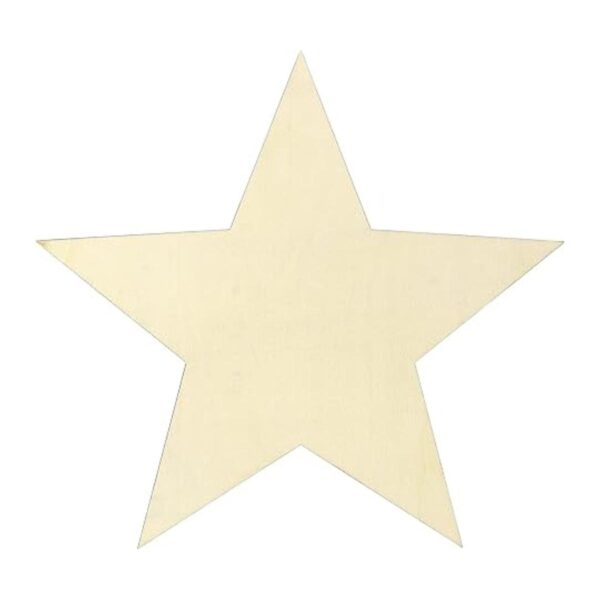 MAHIONG Paquete de 6 formas de estrella de madera de 12_4